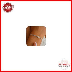 Sterling Silver Love Knot Bracelet Adjustable Snake Chain 925 Stamp